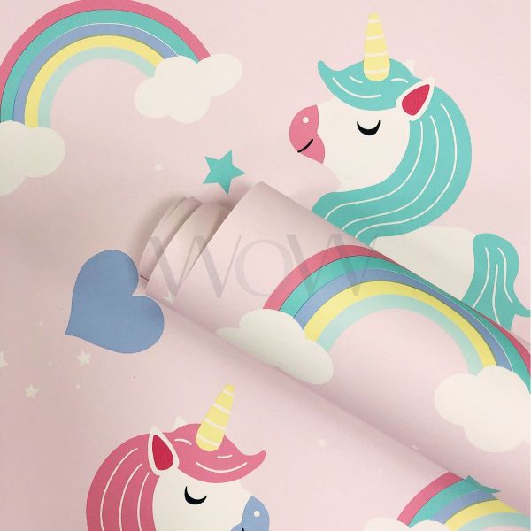 Believe in Unicorns Wallpaper Pink World of Wallpaper3.jpg